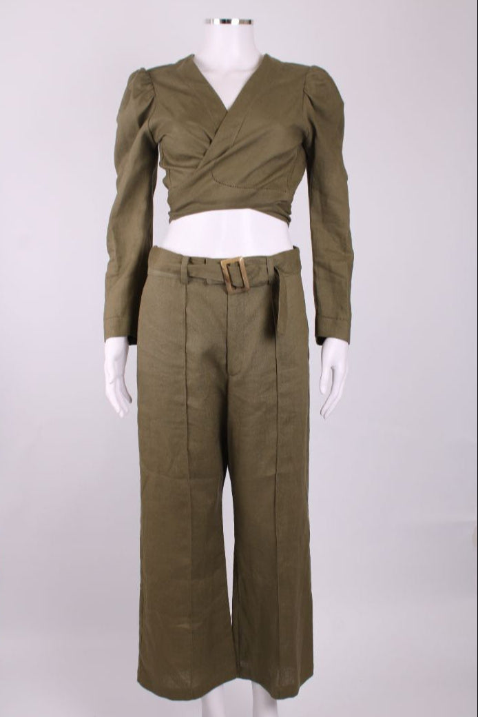 Lisa Marie Fernandez Trouser Co-Ord Khaki M