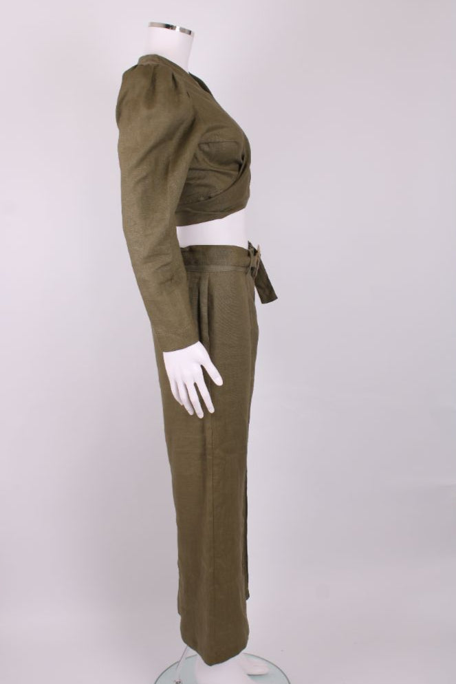 Lisa Marie Fernandez Trouser Co-Ord Khaki M