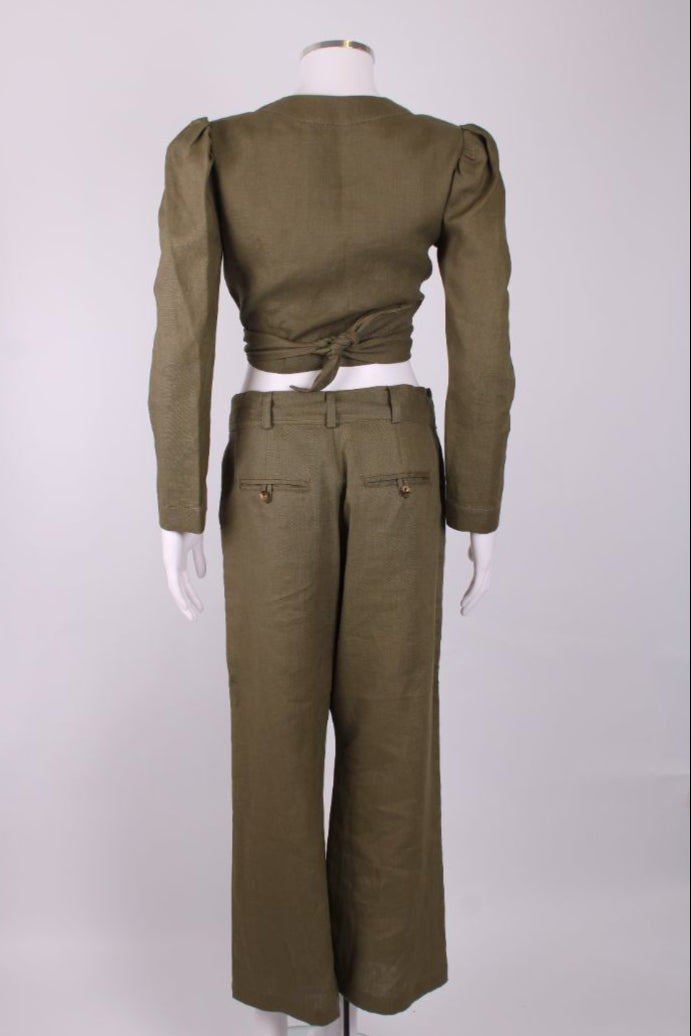 Lisa Marie Fernandez Trouser Co-Ord Khaki M