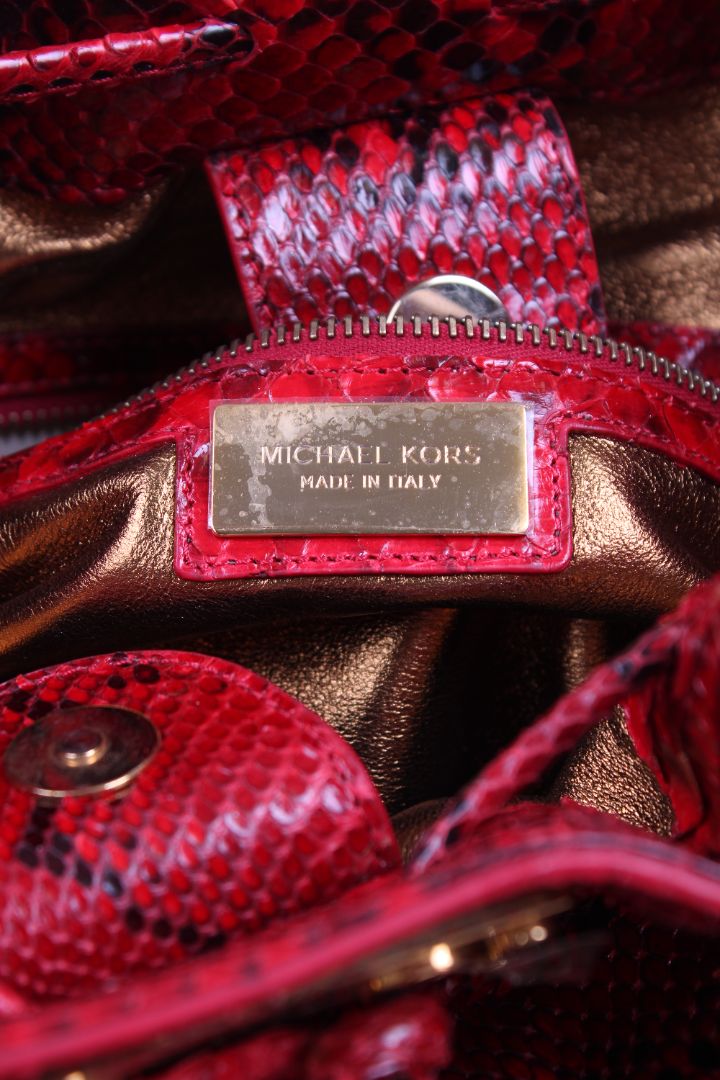Michael Kors Snake Skin handbag Red