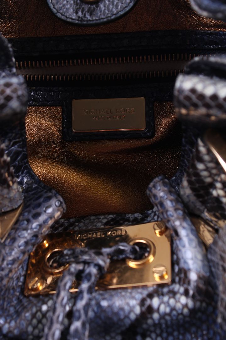 Michael Kors Python zip hobo handbag Blue