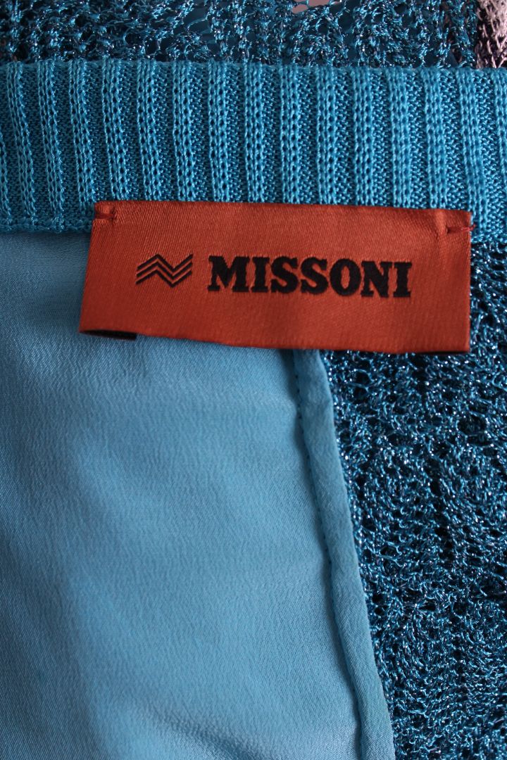 Missoni Zig Zag Cardigan/ Trouser Co-ord Blue/ White M