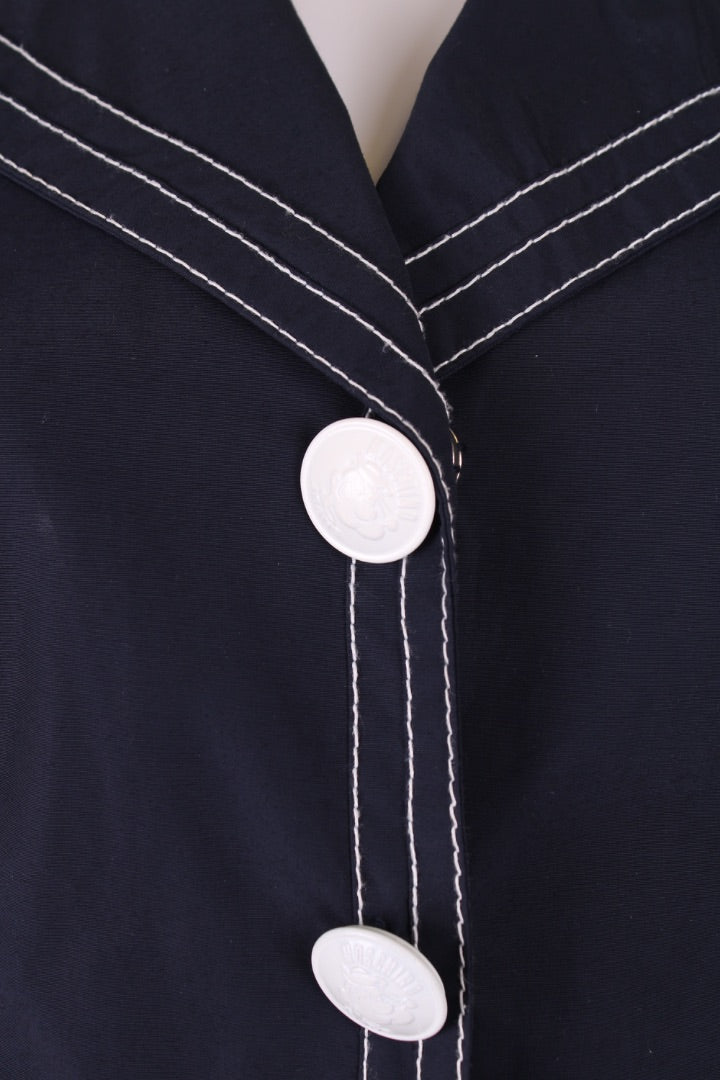 Moschino Jeans Popeye Button Jacket Navy/ White 8