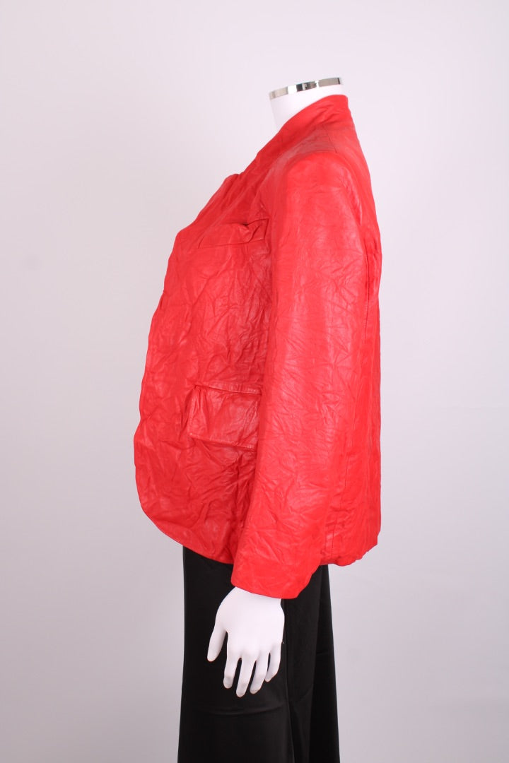 Zadig & Voltaire Leather Jacket Red 10