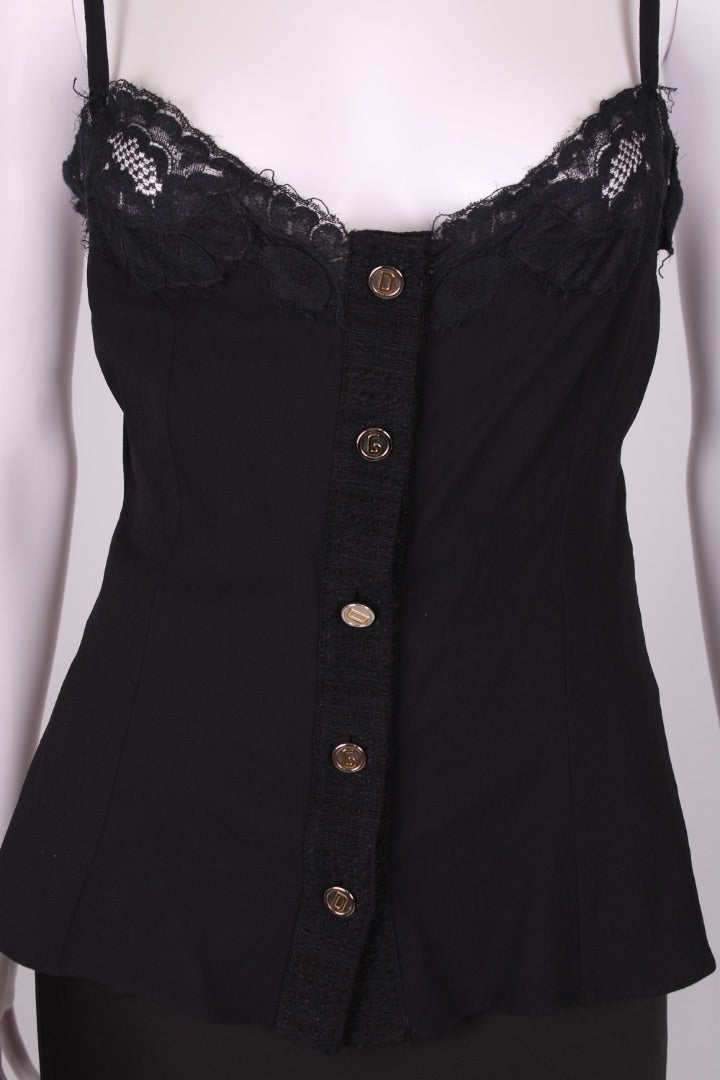 Dolce & Gabbana Lace Trim Camisole Black S