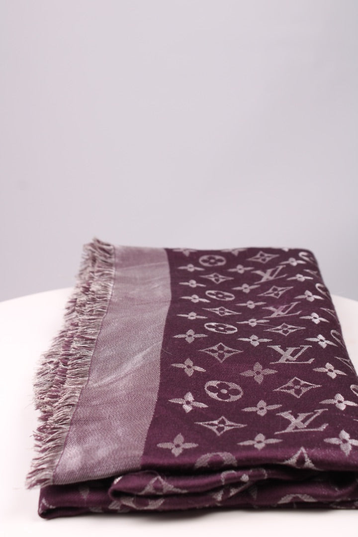 Louis Vuitton Purple Shine Shawl Scarf Purple