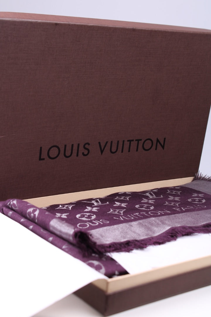 Louis Vuitton Purple Shine Shawl Scarf Purple