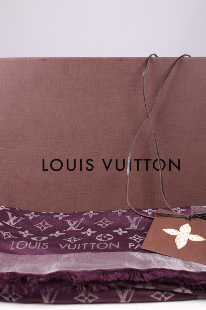 Louis Vuitton Purple Shine Shawl Scarf Purple
