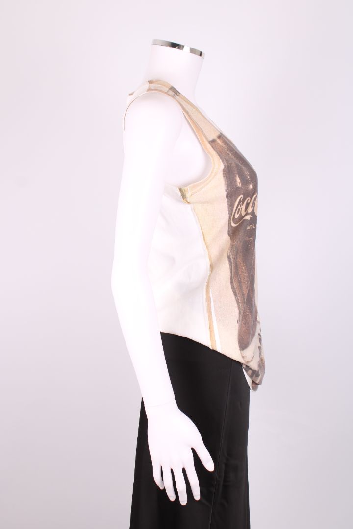 D&G Coca Cola Print Vest Beige/ Cream M