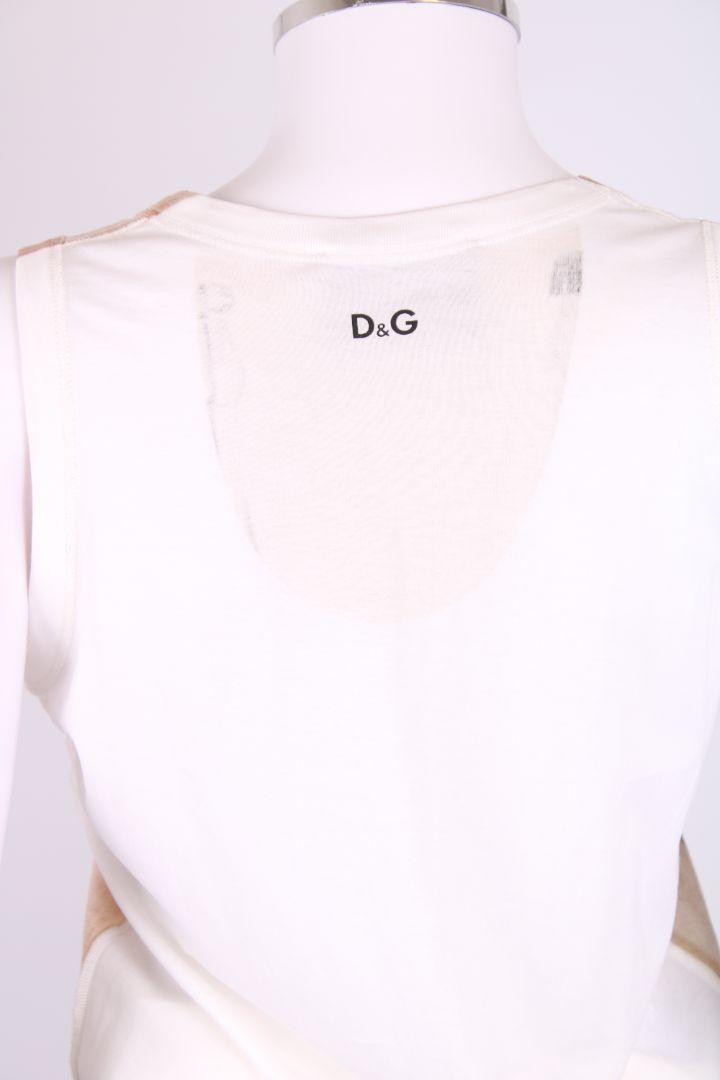 D&G Coca Cola Print Vest Beige/ Cream M