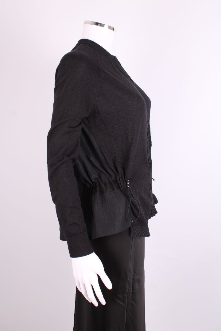 Moncler Drawstring Side Cardigan Black XS