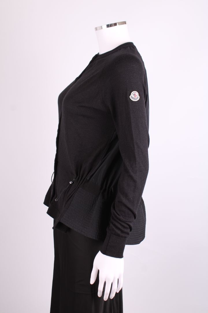Moncler Drawstring Side Cardigan Black XS