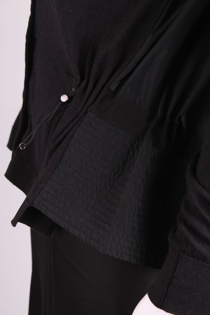 Moncler Drawstring Side Cardigan Black XS