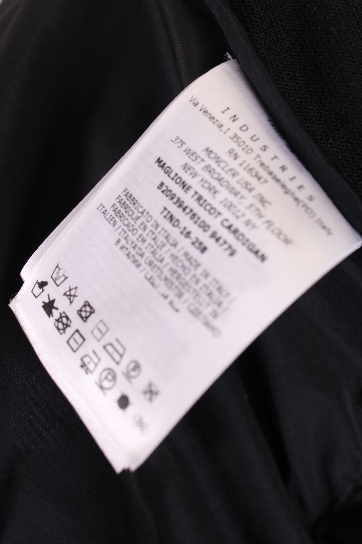 Moncler Drawstring Side Cardigan Black XS