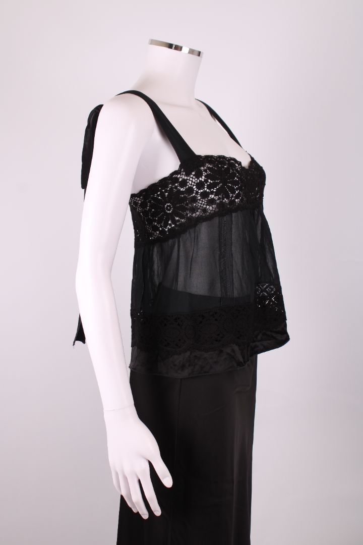 Dolce & Gabbana S/S Lace Trim Camisole Black M