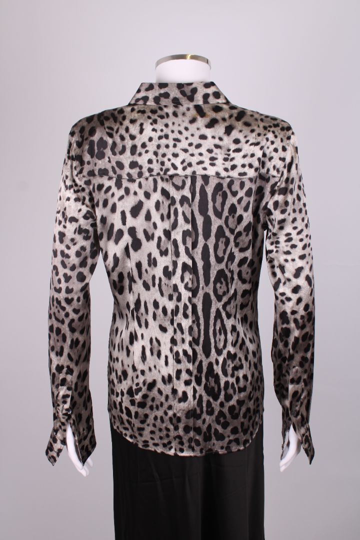 Dolce & Gabbana L/S Leopard Print Shirt Grey/ Black S