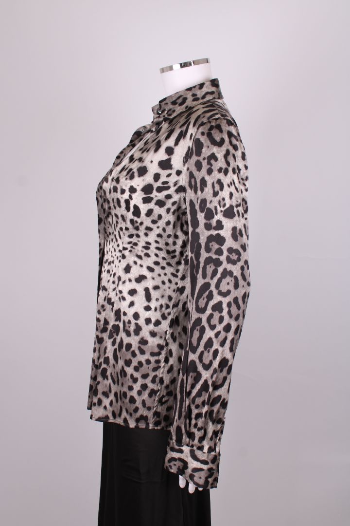 Dolce & Gabbana L/S Leopard Print Shirt Grey/ Black S