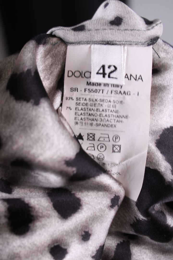 Dolce & Gabbana L/S Leopard Print Shirt Grey/ Black S