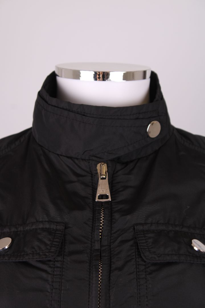 Dolce & Gabbana Leopard Print Lined Bomber Jacket Black S
