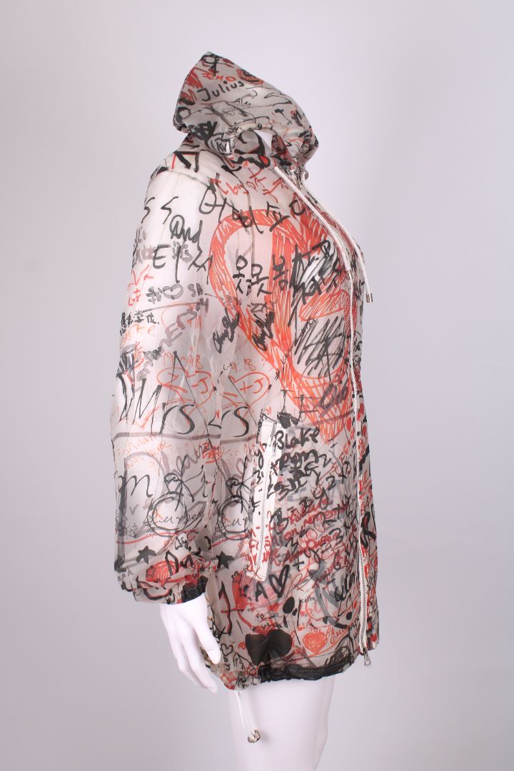 Burberry Graffiti Hooded Jacket White/ Red 10