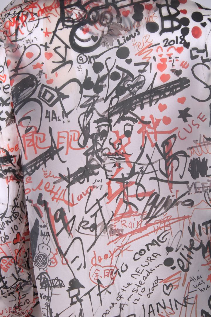 Burberry Graffiti Hooded Jacket White/ Red 10