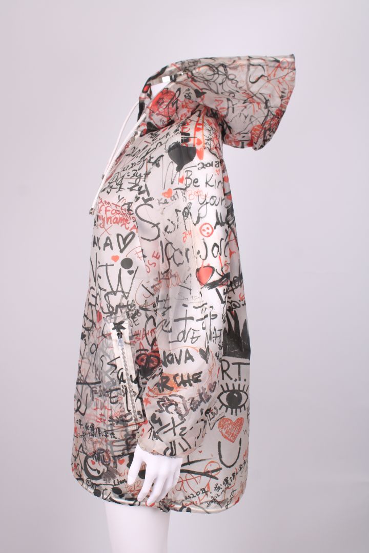 Burberry Graffiti Hooded Jacket White/ Red 10