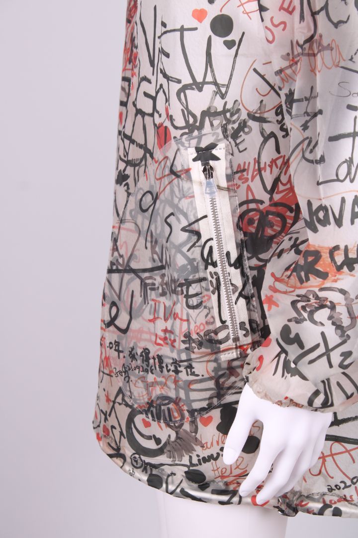 Burberry Graffiti Hooded Jacket White/ Red 10
