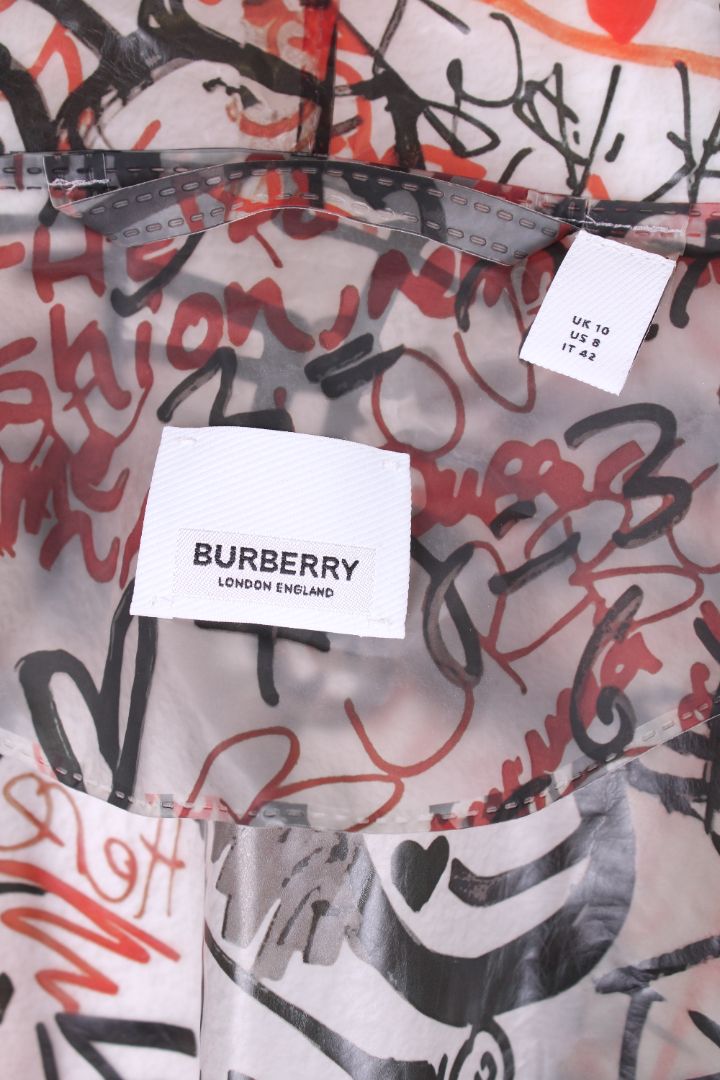 Burberry Graffiti Hooded Jacket White/ Red 10