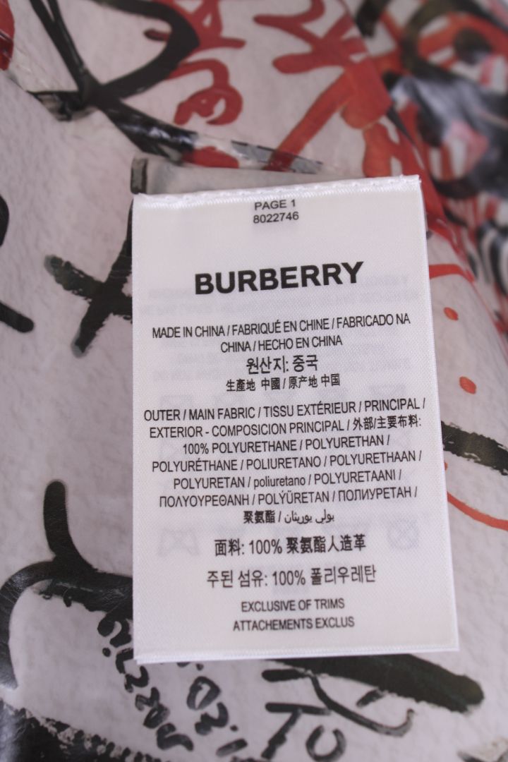 Burberry Graffiti Hooded Jacket White/ Red 10