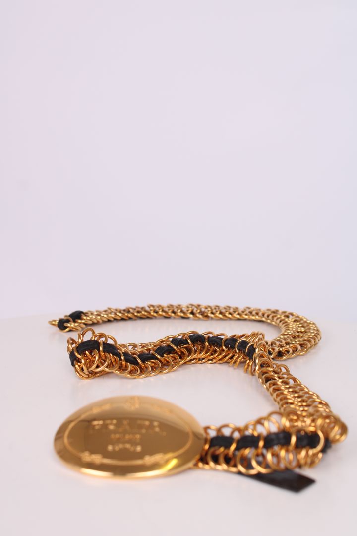 Prada Chain Link Belt Gold Colour 80.32