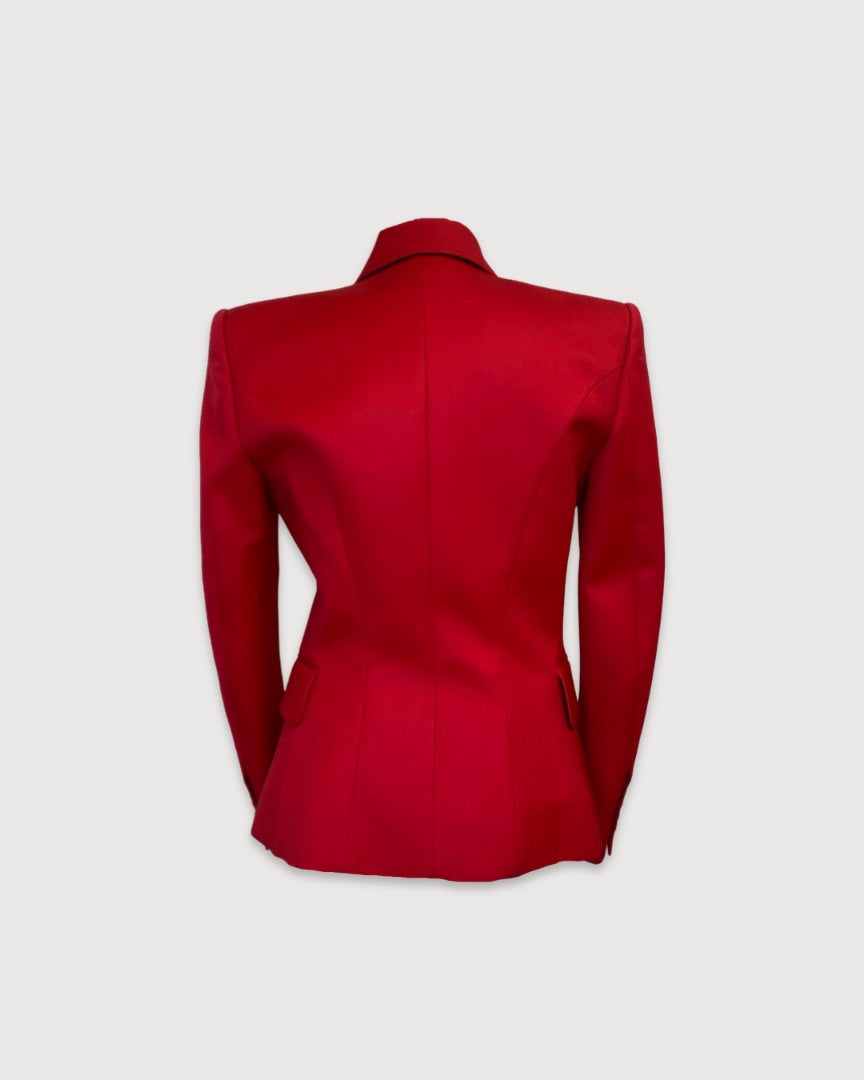 Red Balmain Blazer, 10