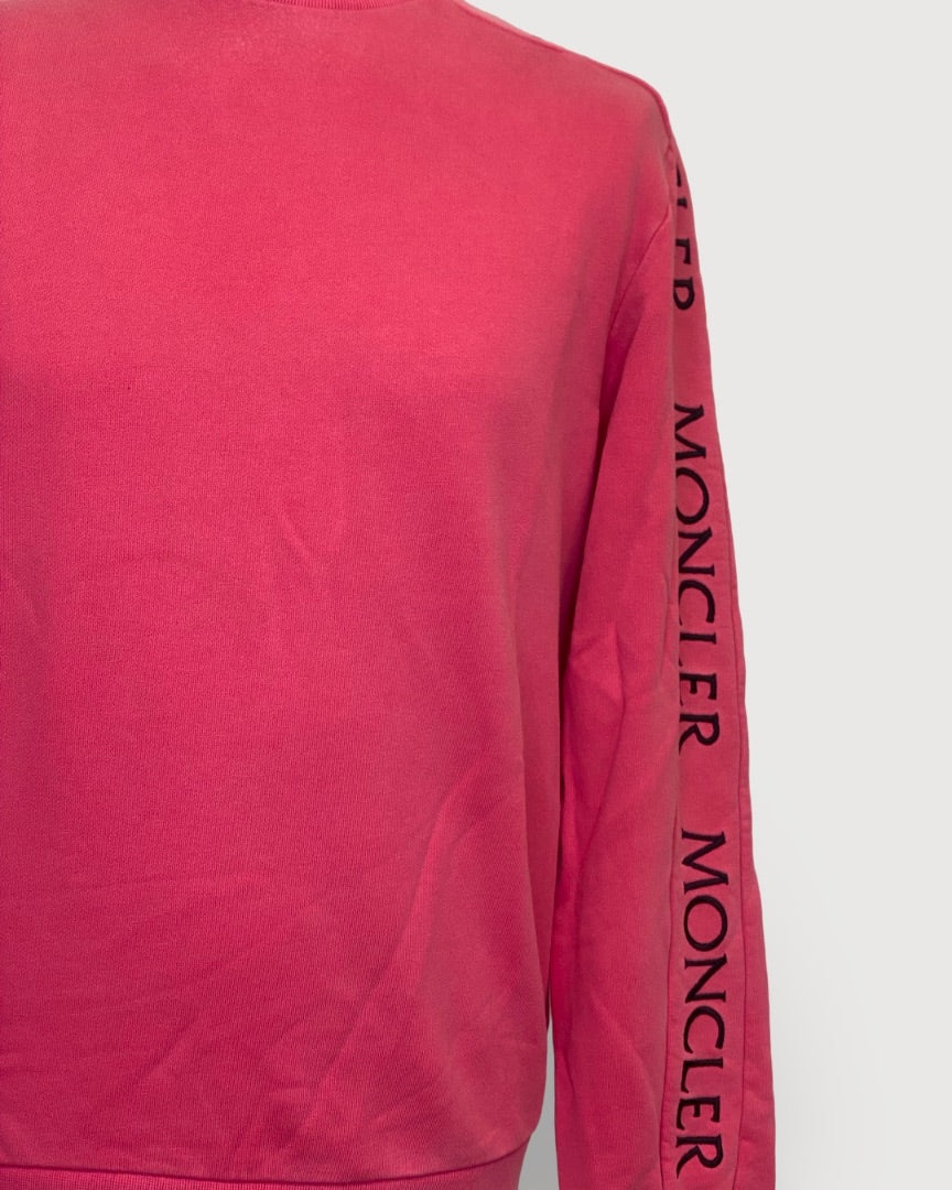 Moncler Logo Sleeve Sweatshirt Pink/ Black M