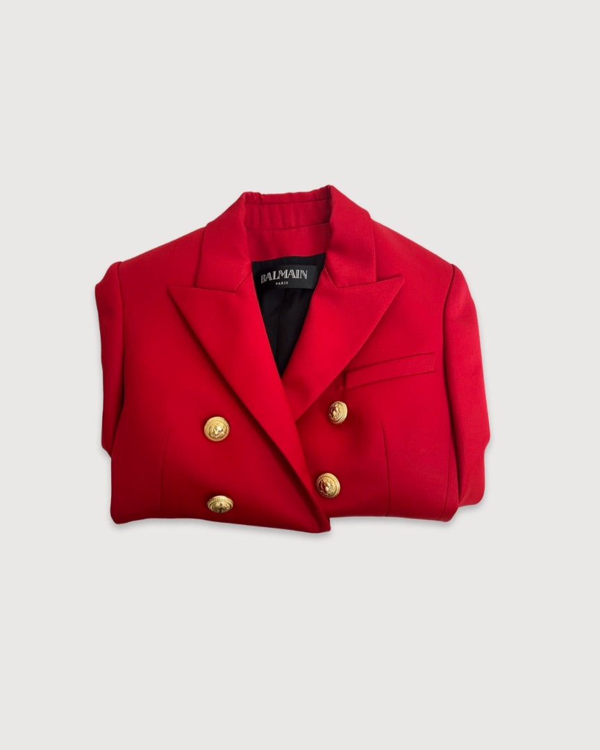 Red Balmain Blazer, 10