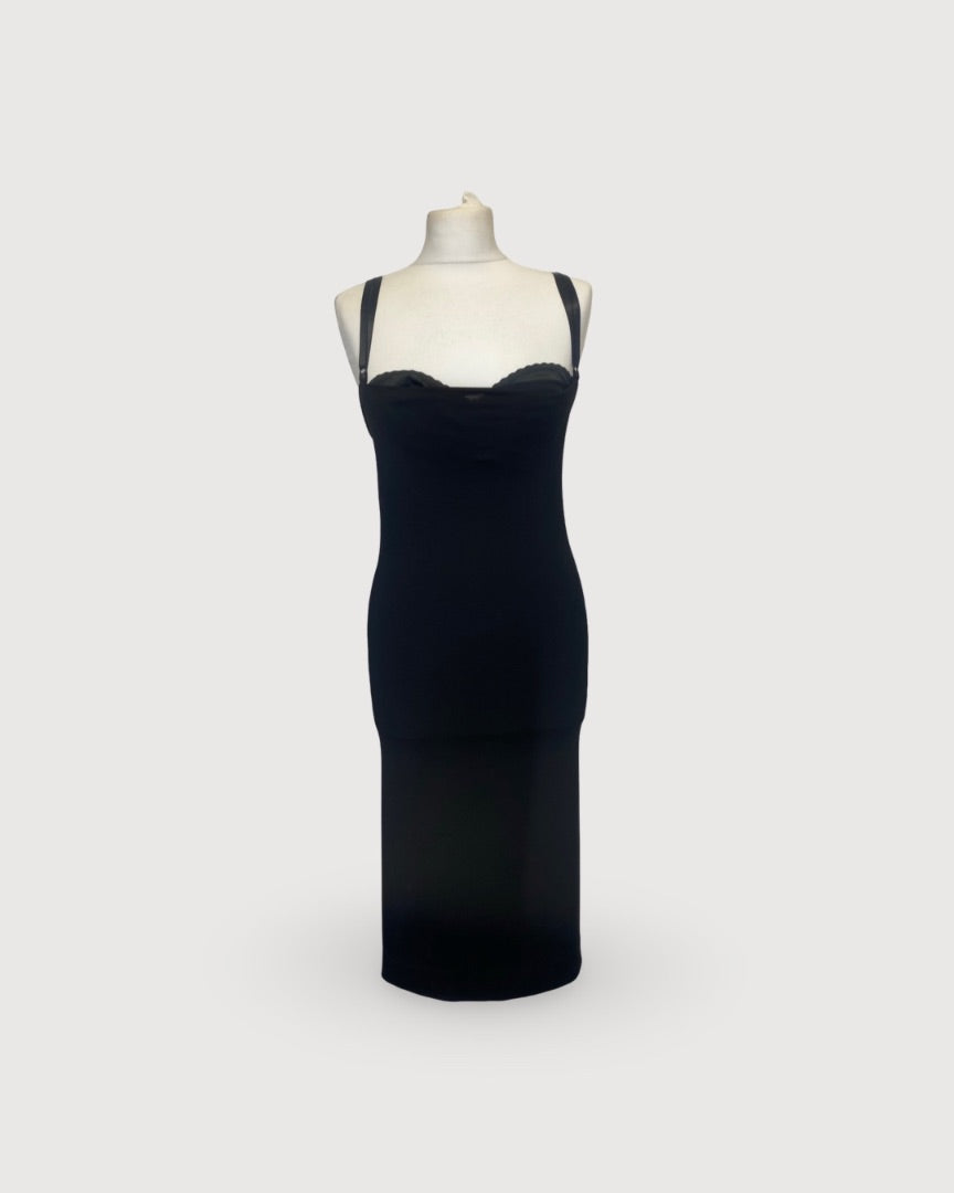 Dolce & Gabbana Bustier Slip Dress Black S