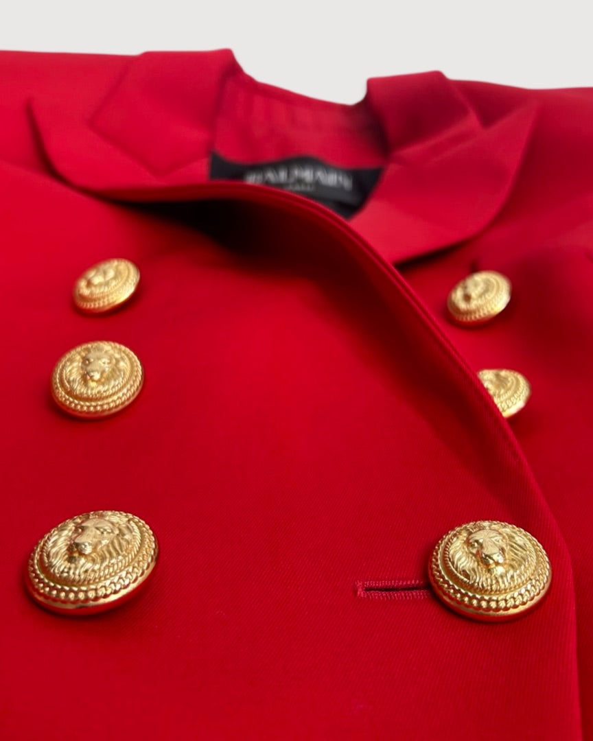Red Balmain Blazer, 10