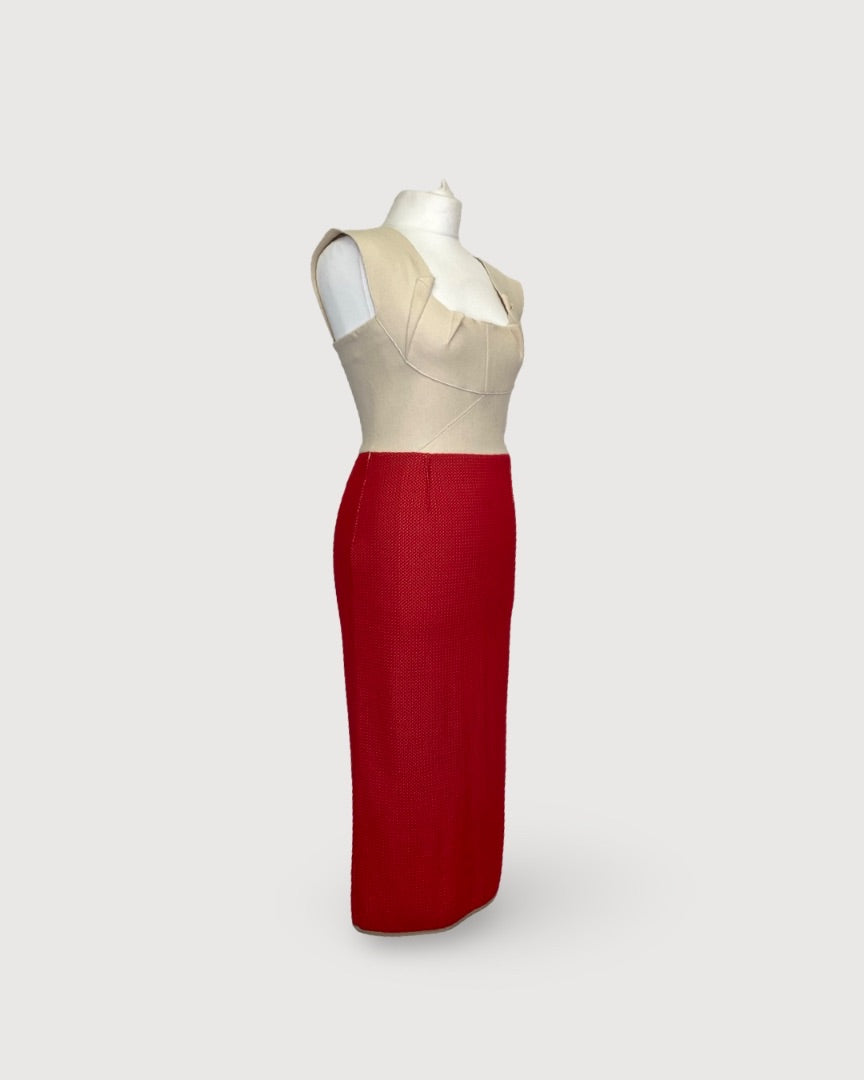 Roland Mouret Midi Dress Red 10