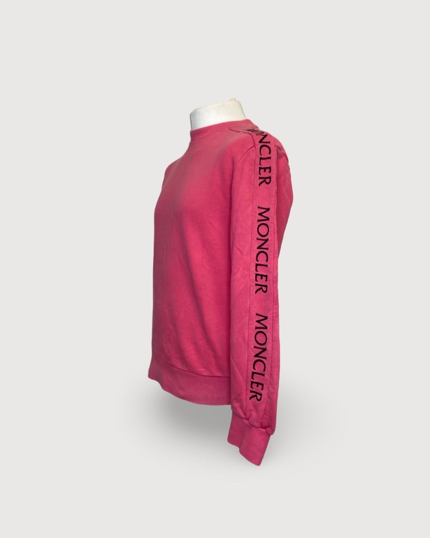 Moncler Logo Sleeve Sweatshirt Pink/ Black M