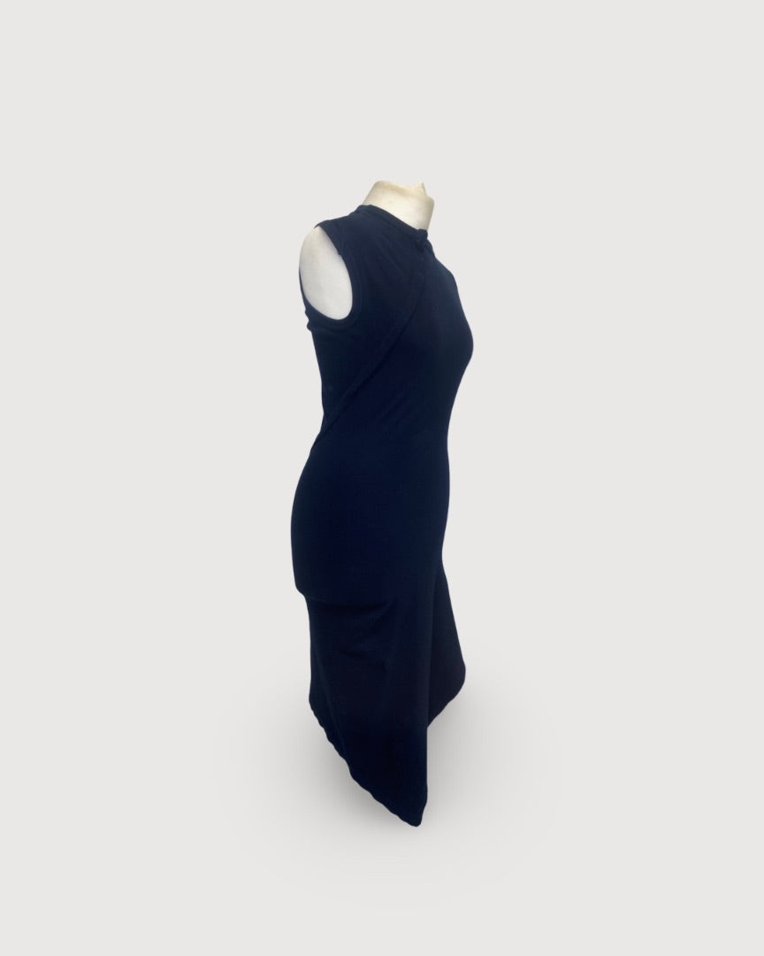 Comme Des Garcons Aysmmetric T-shirt Dress Navy S