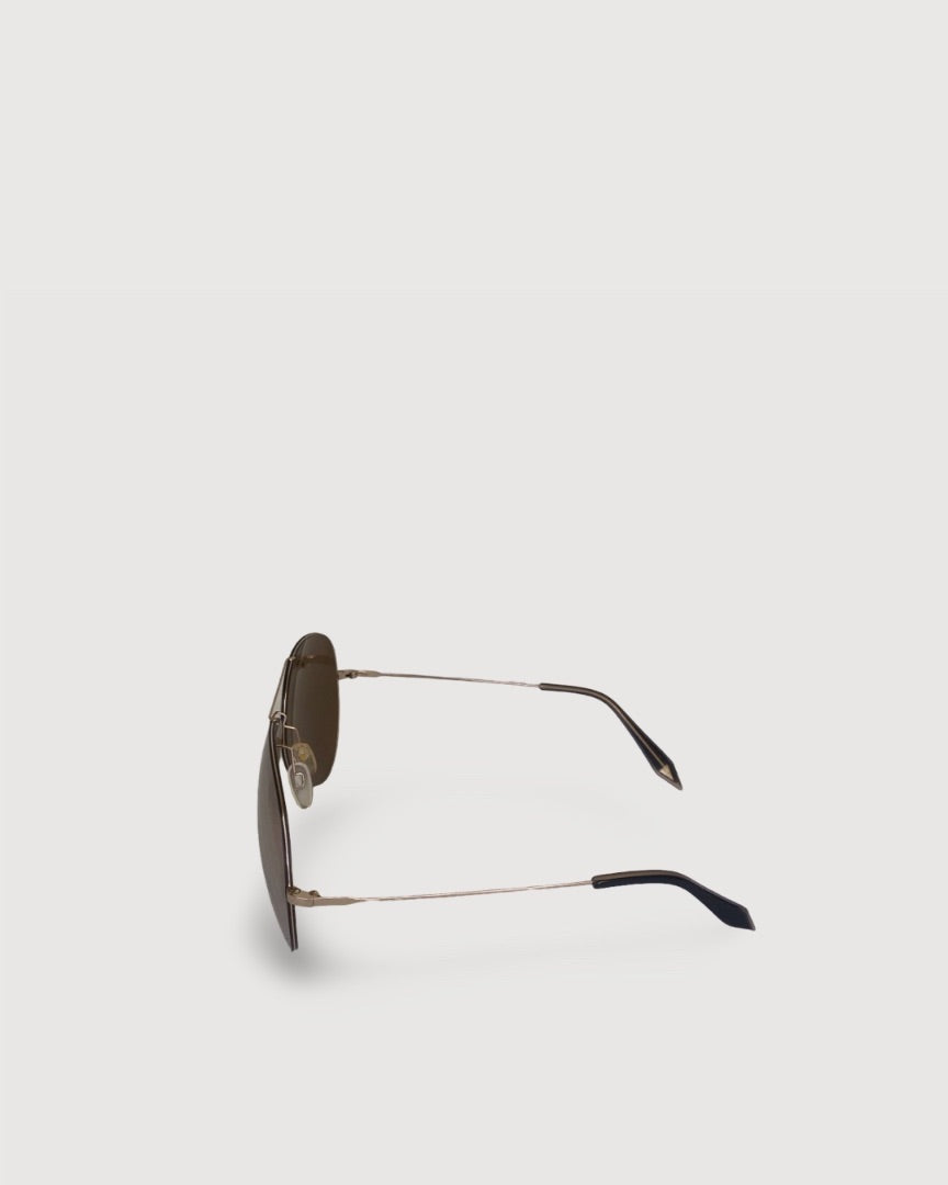 Victoria Beckham Mirrored Sunglasses Champagne