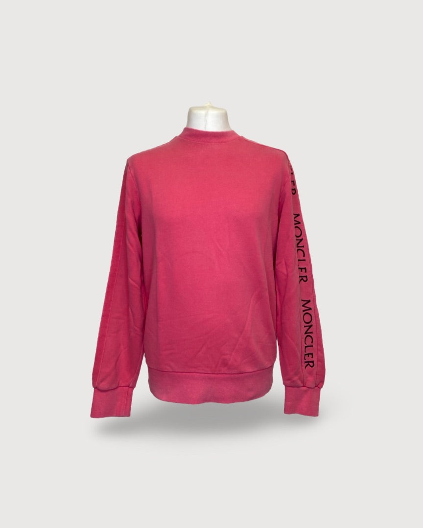 Moncler Logo Sleeve Sweatshirt Pink/ Black M