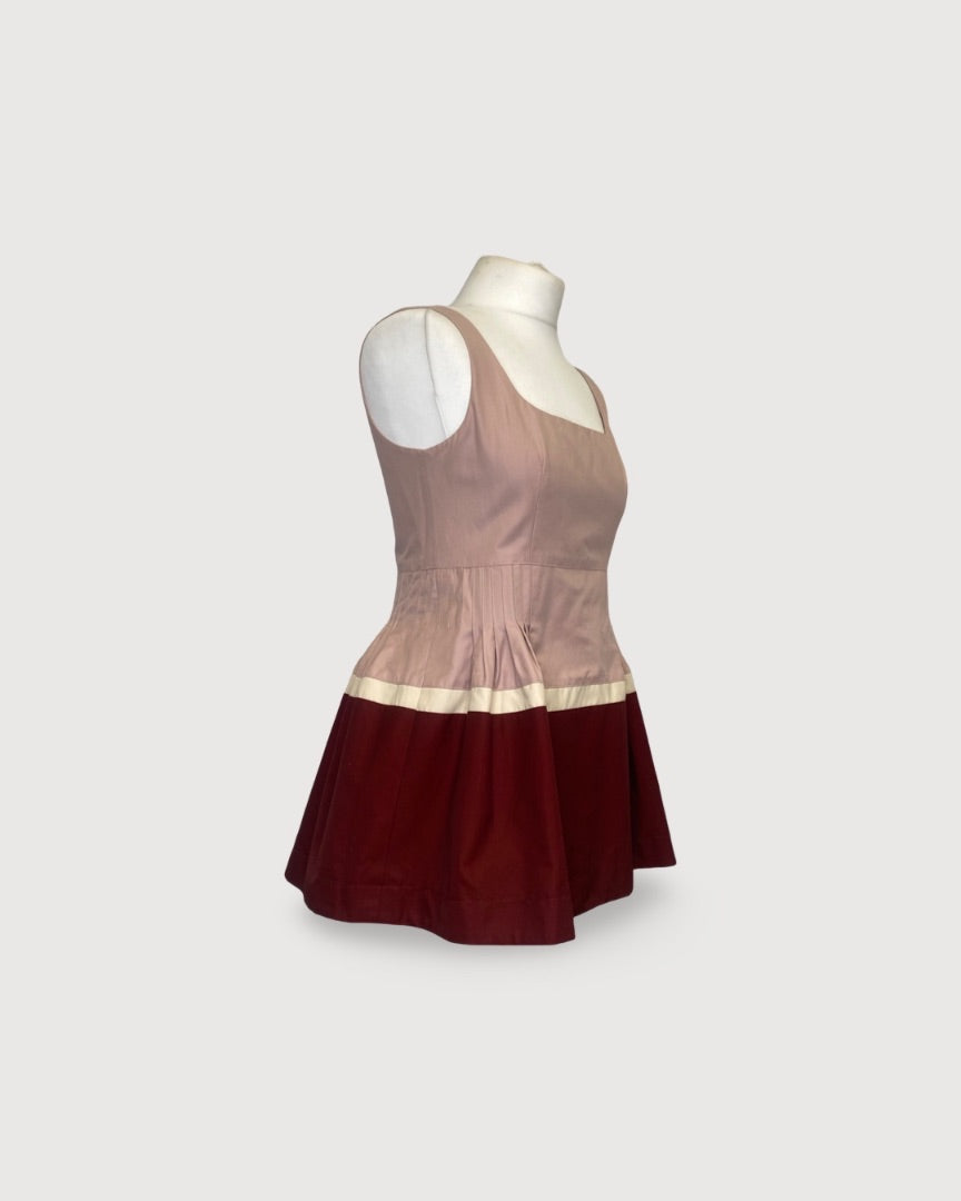 MinJukim S/S Peplum Top Pink/ Red 10