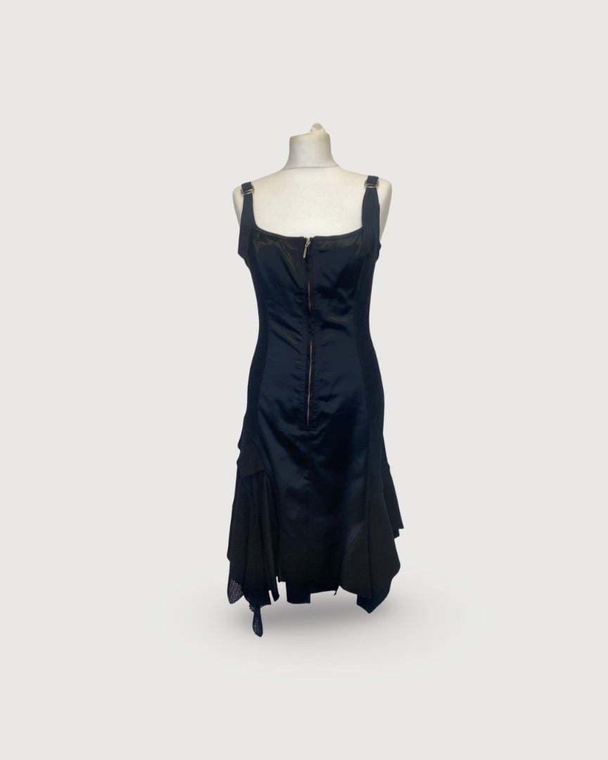 Plein Sud Jeans S/S Mesh Side Dress Black 10