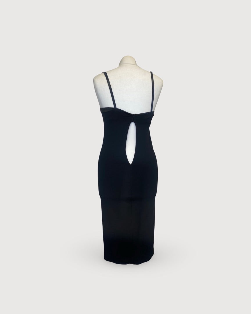 Dolce & Gabbana Bustier Slip Dress Black S