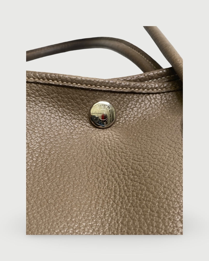 Taupe Hermes Garden Party 30 Etoupe Clemence Leather, 30