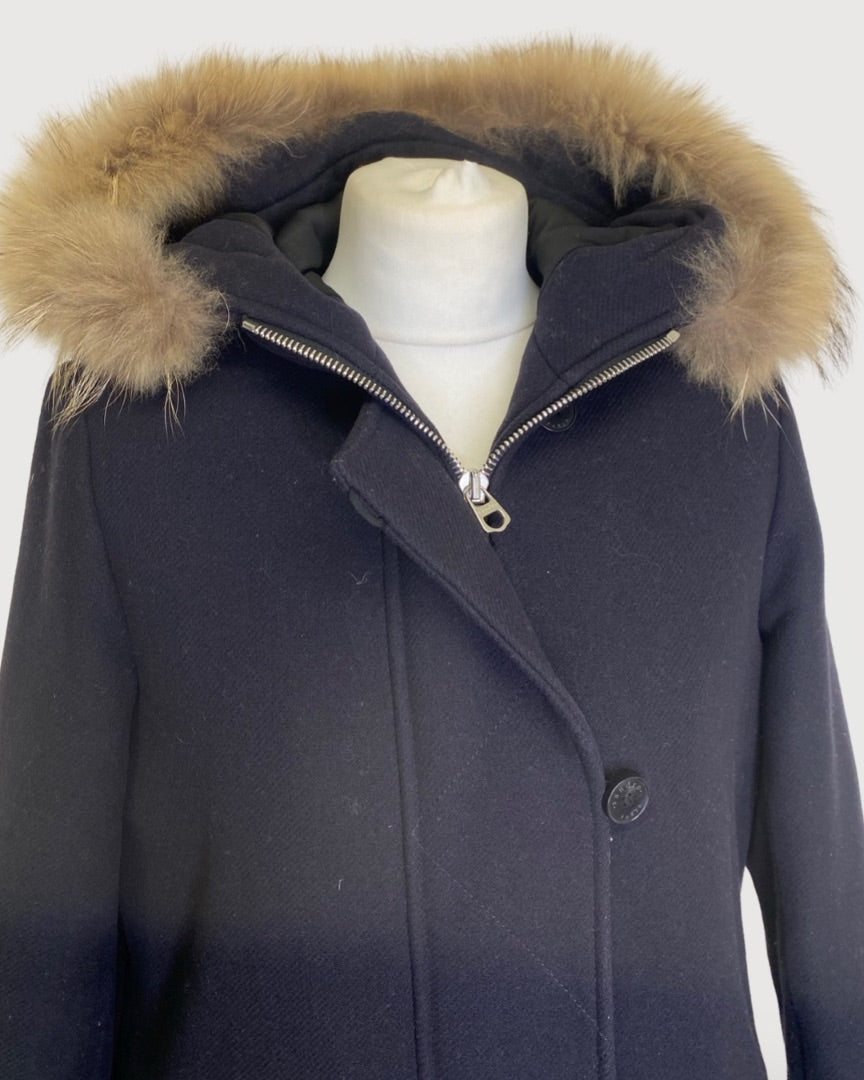 Navy Sandro Coat, 38