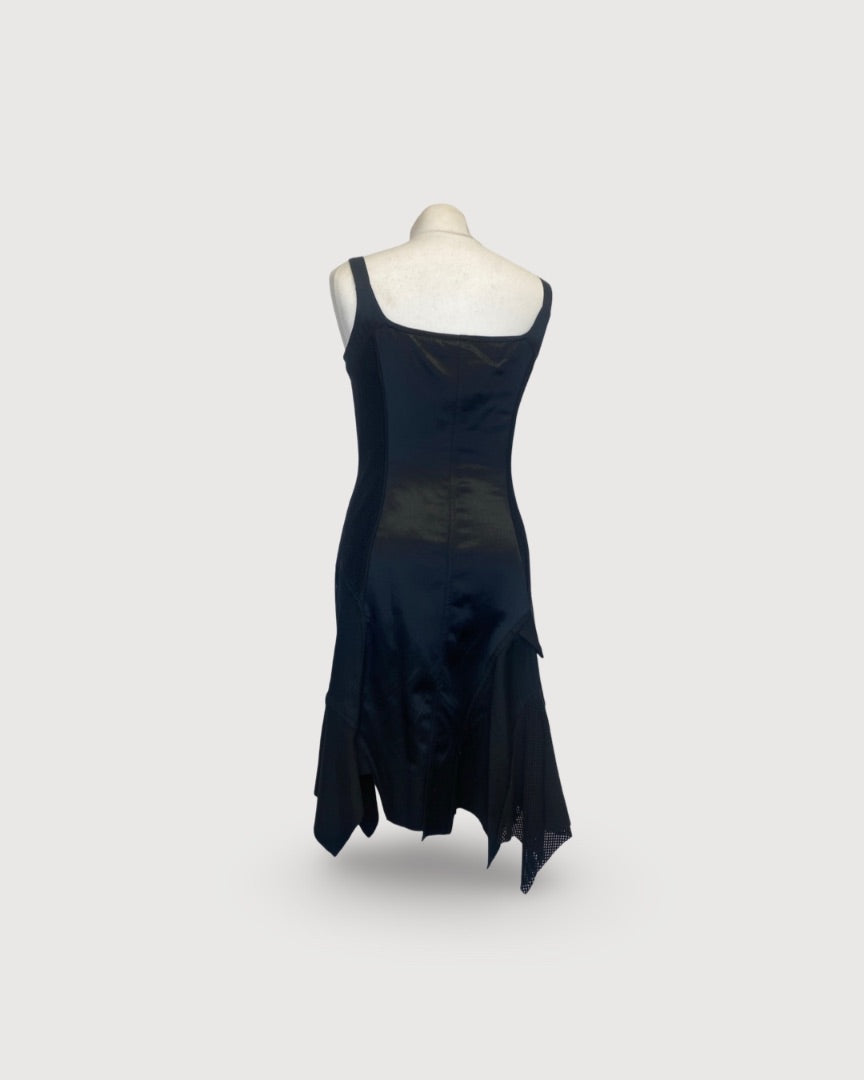 Plein Sud Jeans S/S Mesh Side Dress Black 10