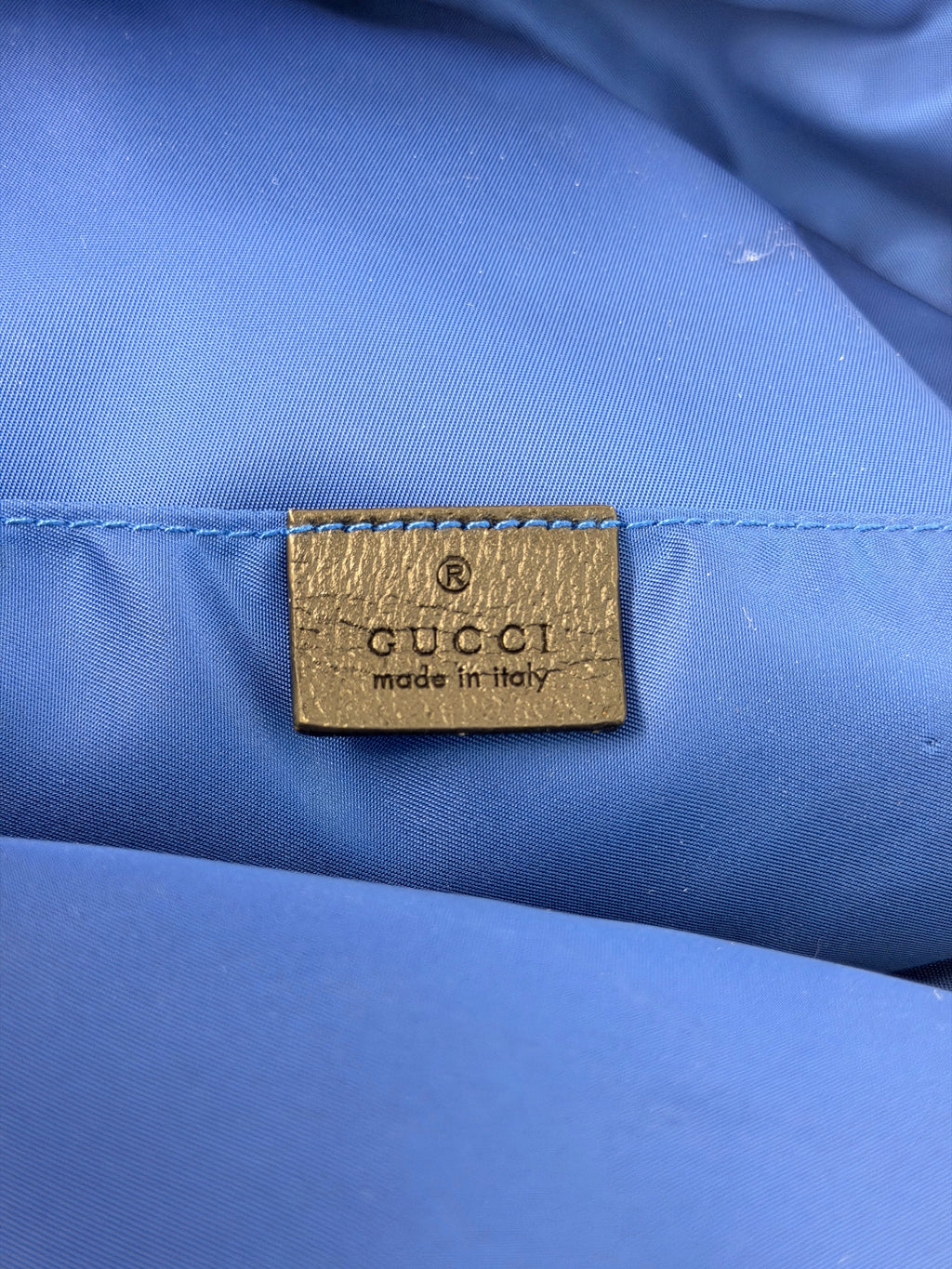 Gucci Blue Nylon GG Backpack
