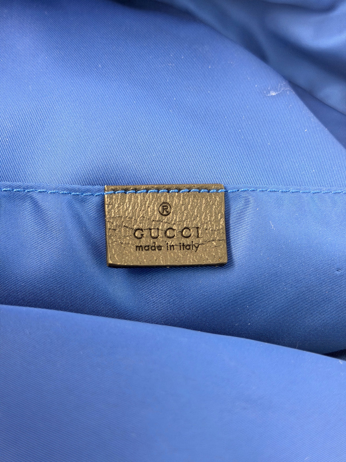 Gucci Blue Nylon GG Backpack