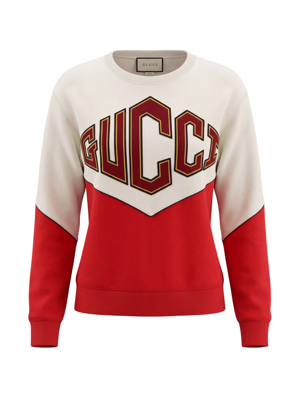 Gucci Red & Cream Logo Sweatshirt Size M