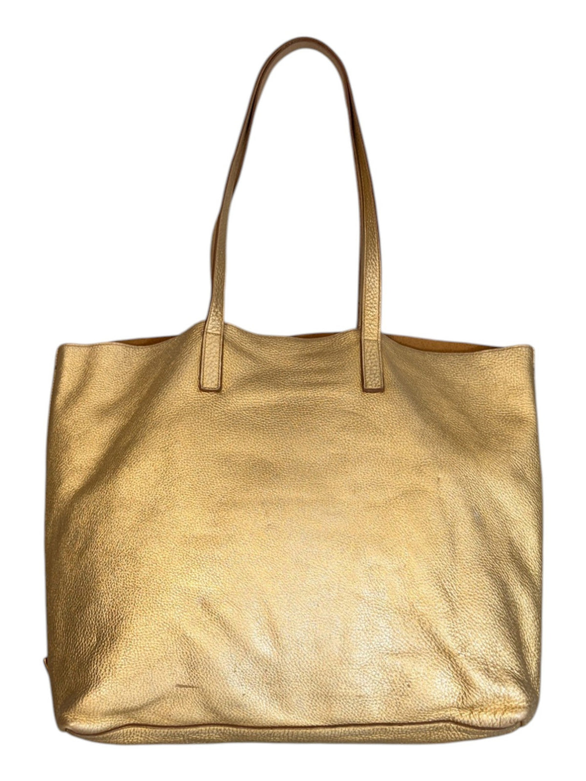 Prada Gold Leather Tote Bag